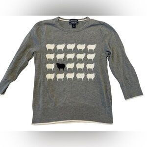 Lands’ End Black Sheep Supima Cotton Sweater Princess Diana Inspired